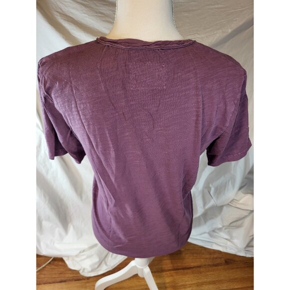 Mod o Doc Size S Purple/Red Short Sleeve V Neck Sleeve Top - Picture 5 of 6